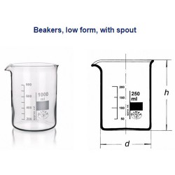 Beakers low form with spout 0