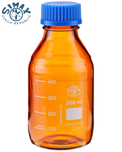 Laboratory Bottle with Screw Amber