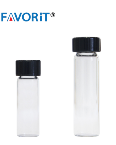 Screw Thread Vial, Clear with Closure (BLACK)