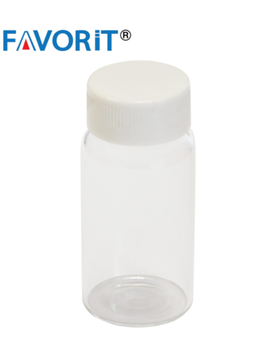 Screw Thread Vial, Clear with Closure (WHITE)