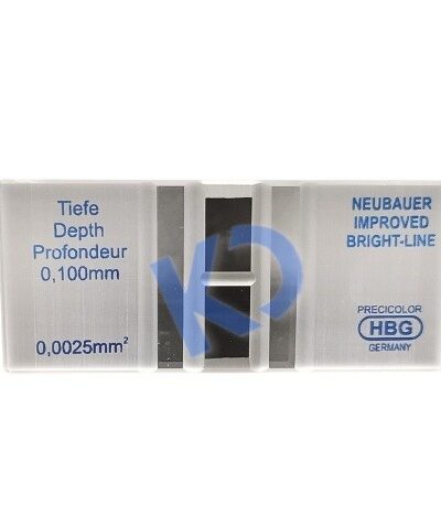 ห้องนับเซลล์แบบ Neubauer ที่ได้รับการปรับปรุง HBG Premium Bright-Line