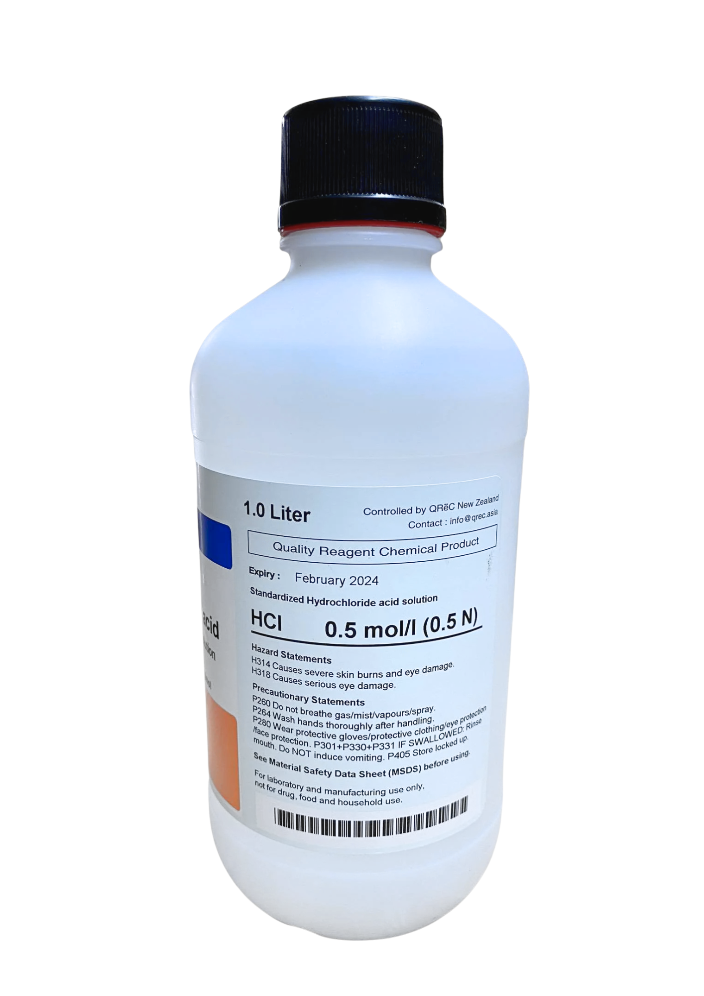 สารละลายมาตรฐานกรดไฮโดรคลอริก 0.5N (0.5 mol/L) - Image 2